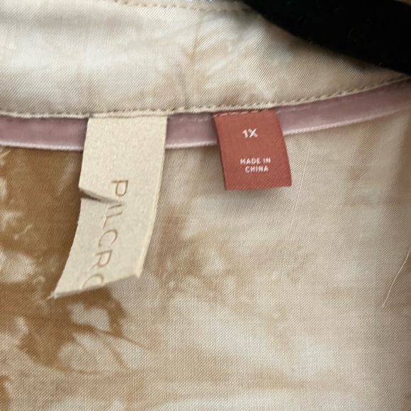 Pilcro cropped sequin button down 1X - Picture 3 of 5